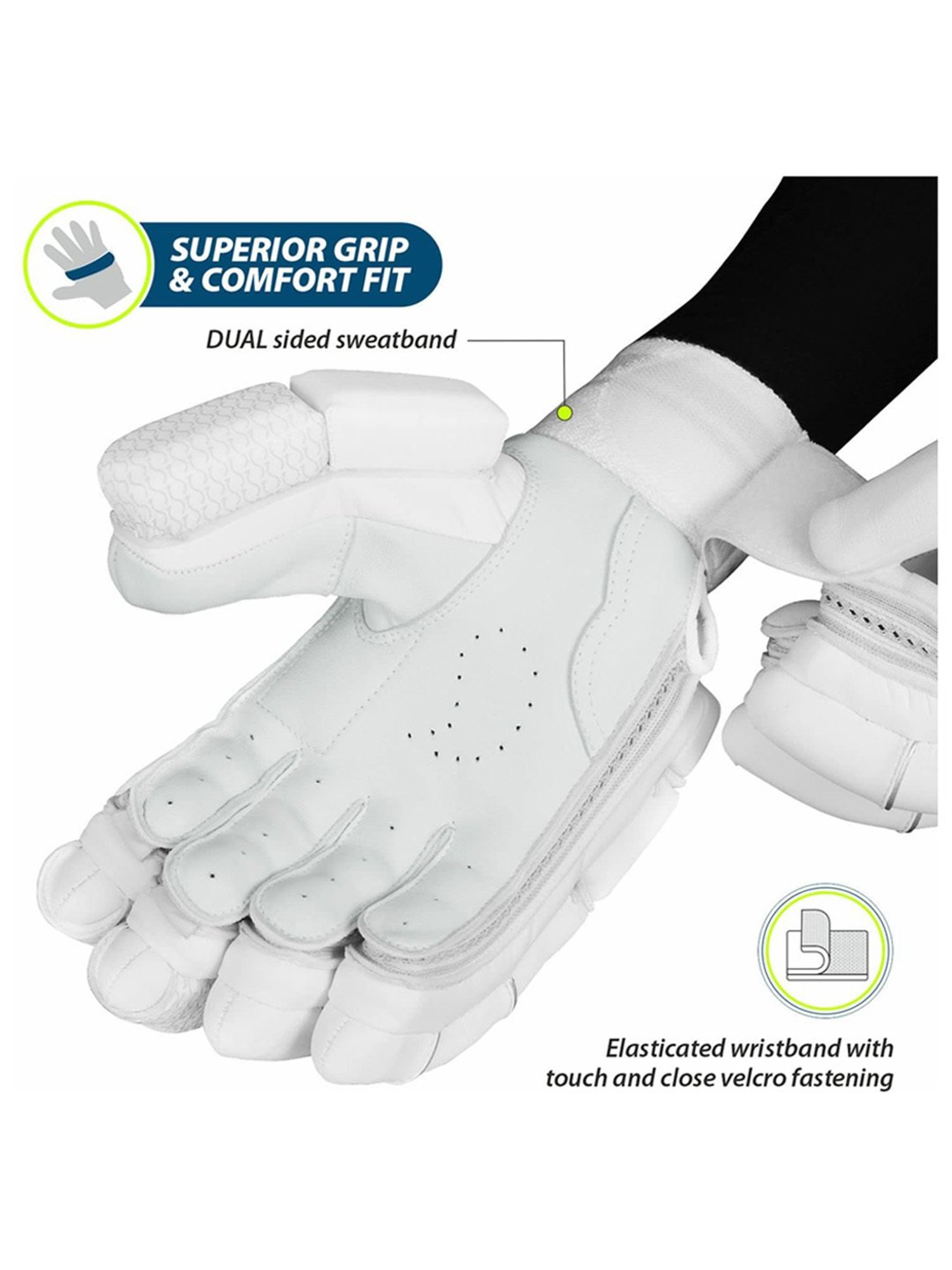 DSC Condor Pro Leather Cricket Batting Gloves Size - Mens