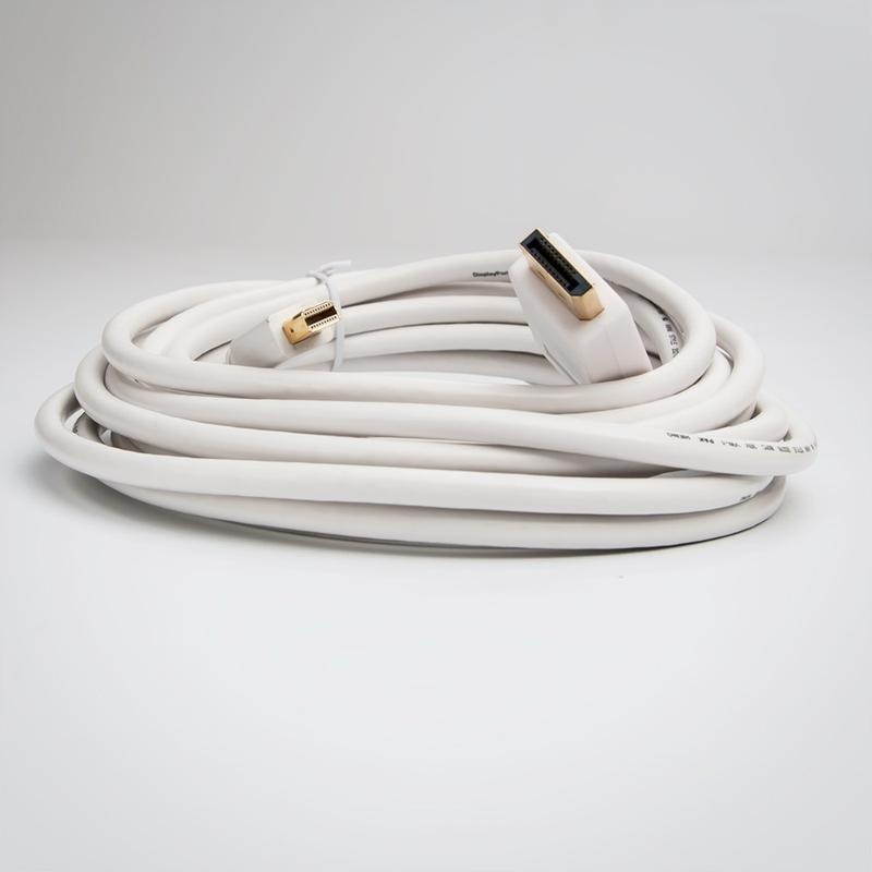 FireFold MDP-15-WHT 15 ft. Mini DisplayPort to DVI adapter Cable M/M 1080p DisplayPort Cable - gold plated plugs  -White (15 Feet, 4.5 Meter)