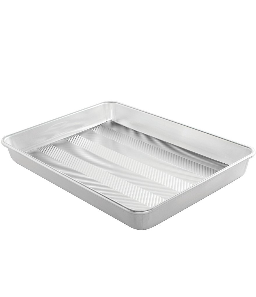 Nordic Ware Prism High-Sided Sheet Cake Pan, Metallic