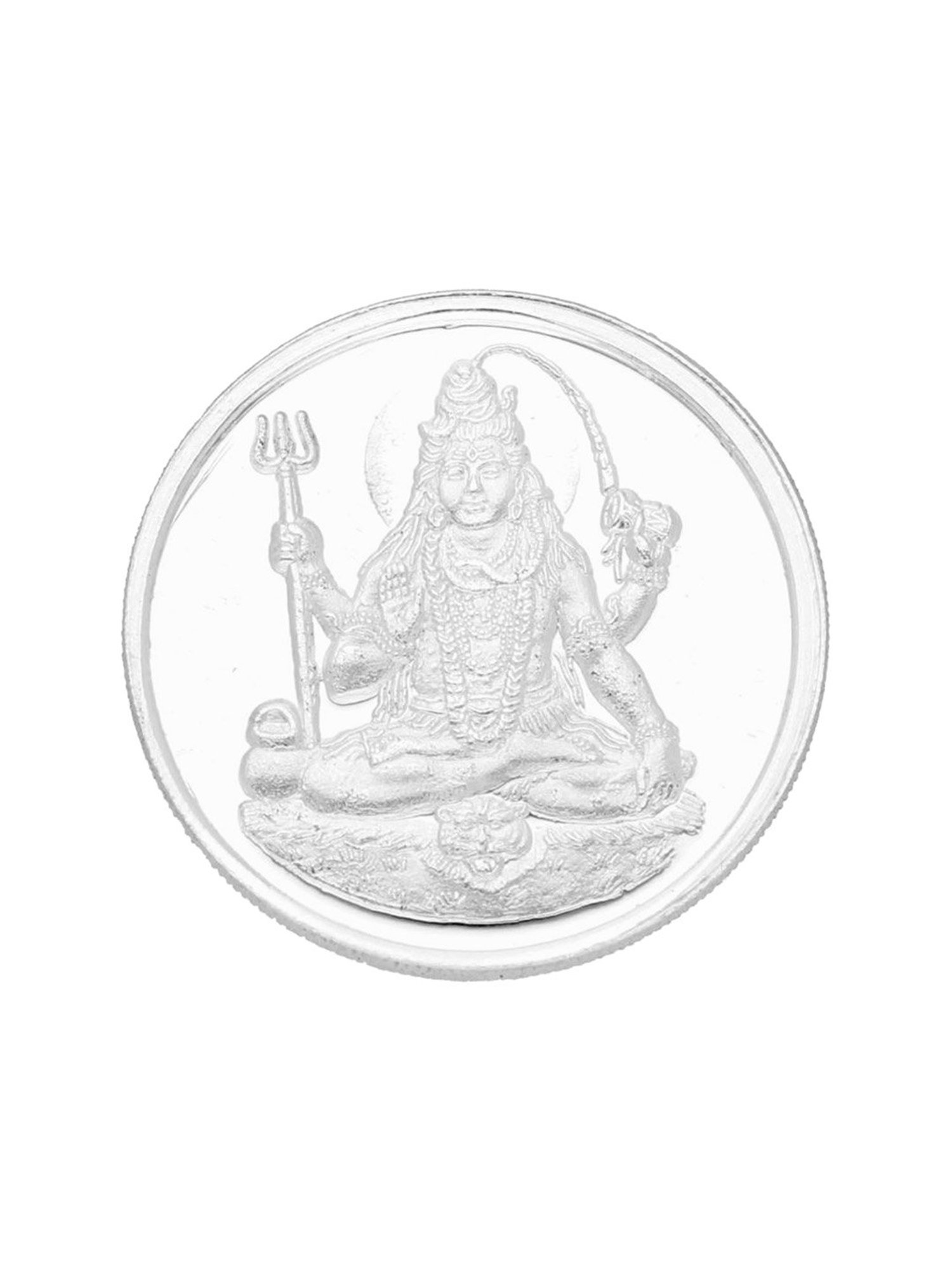 Sri Jagdamba Pearls Lord Shiva 999 Silver 10gm Silver Coin