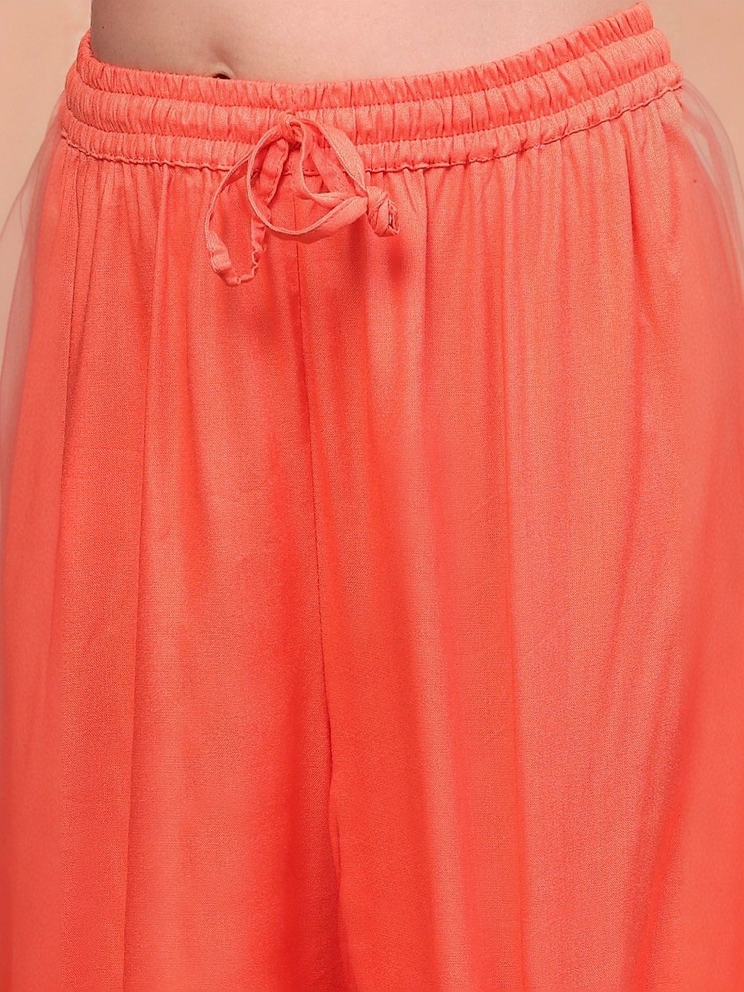 Many Frocks Kids Blue Embellished Top with Plazzos