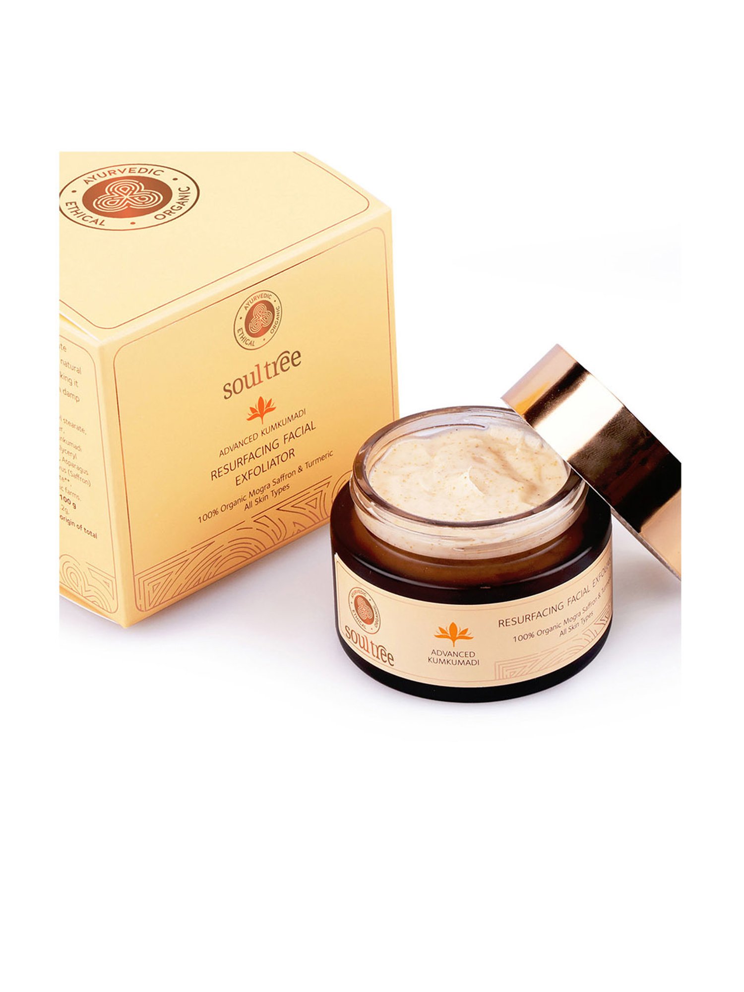 SoulTree Advanced Kumkumadi Resurfacing Facial Exfoliator - 50 gm