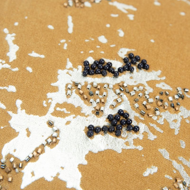 Abstract Decorative Filled Oversize Square Throw Pillow Gold - Rizzy Home