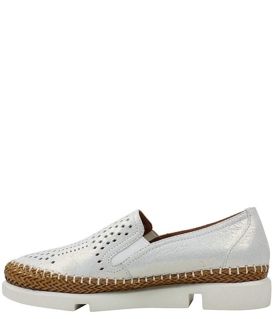 L'Amour Des Pieds Stazzema Perforated Leather Slip-On Oxfords