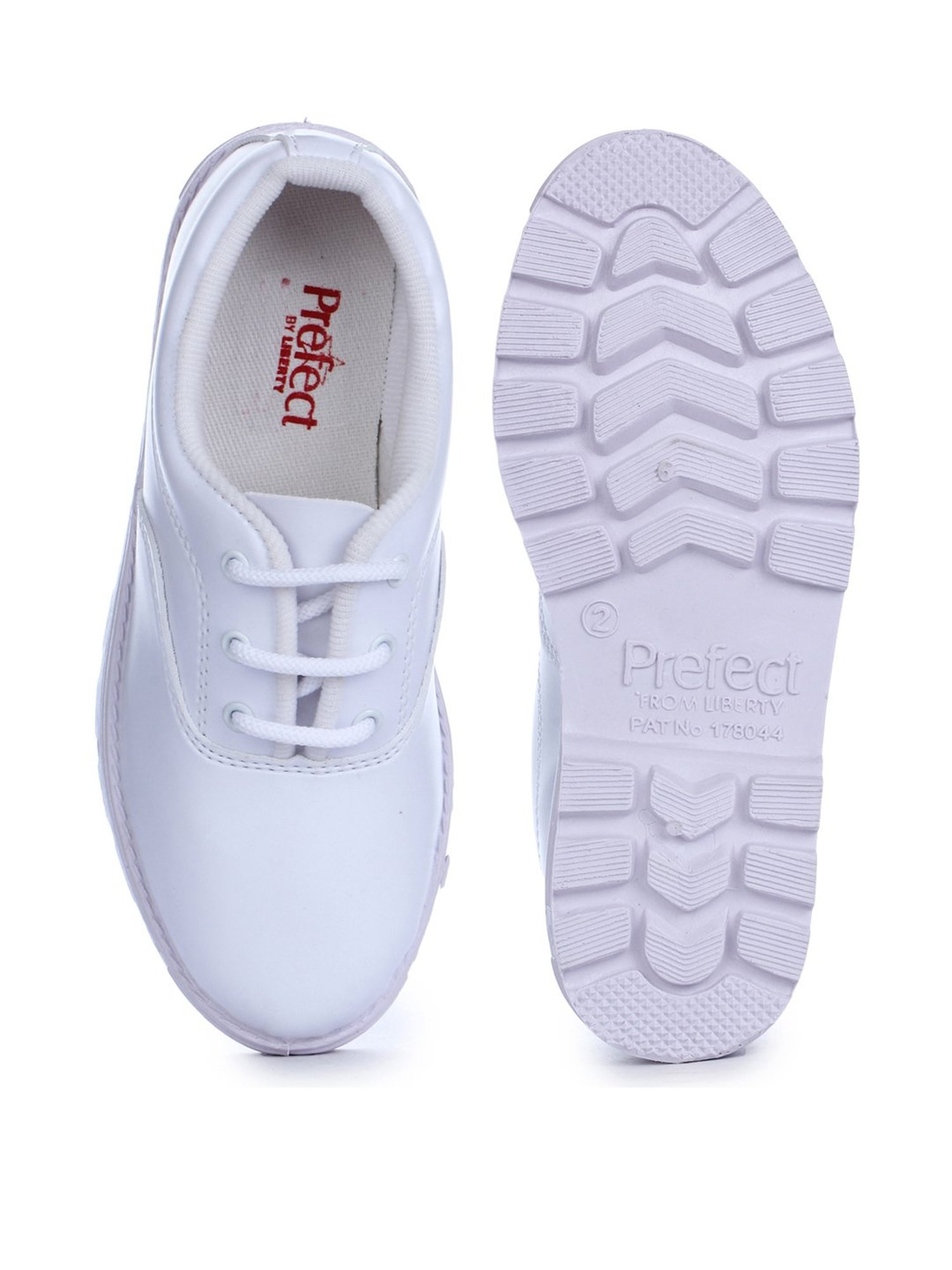 Prefect By Liberty Kids White School Shoes