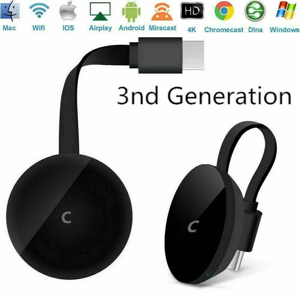 WiFi Display Dongle HDMI 1080P Receiver Wireless Screen Mirroring Adapter for TV from Phone to Big Screen Support Miracast Airplay DLNA for Android/Mac/iOS/Windows