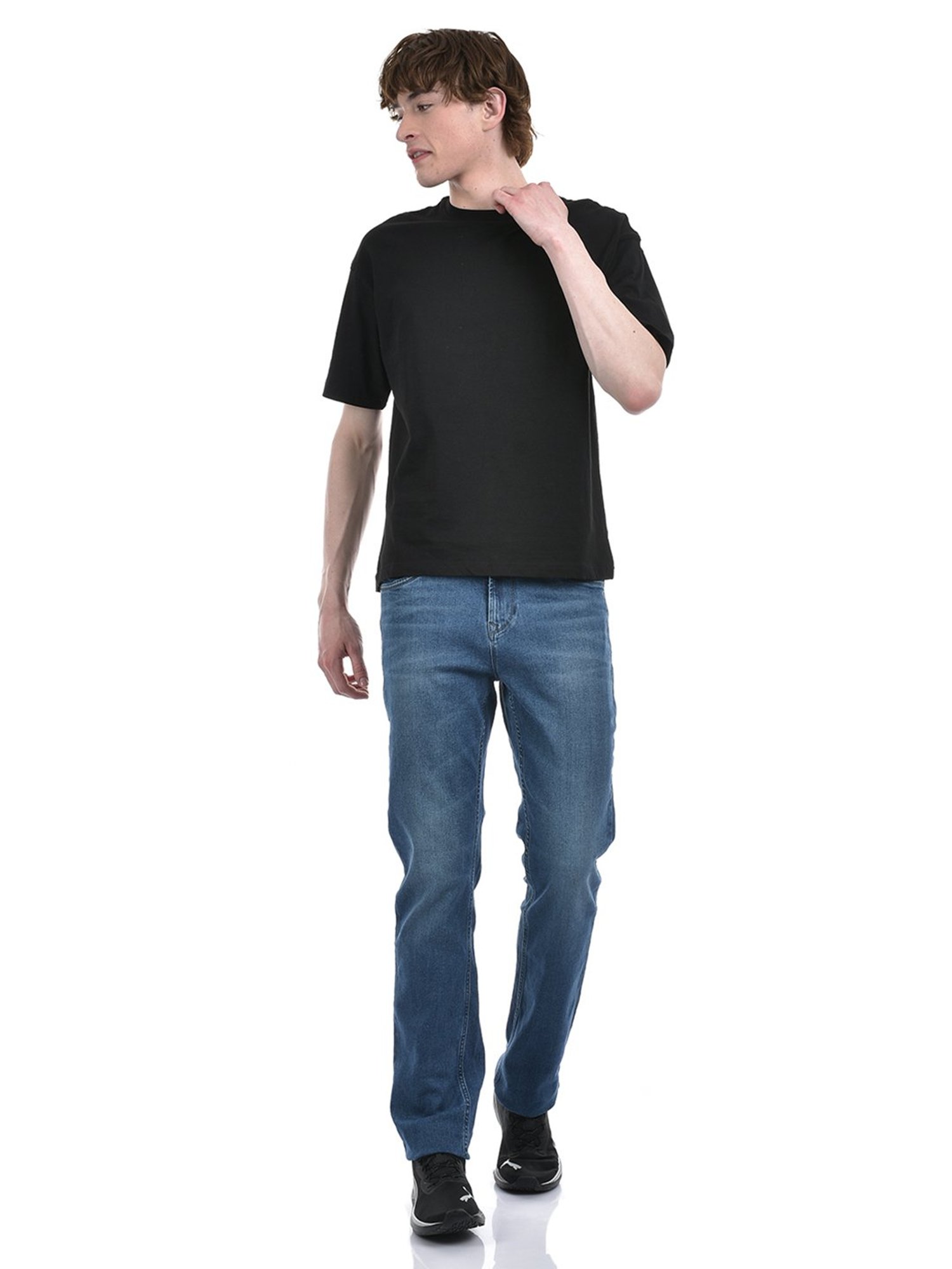 Lawman Pg3 Blue Straight Fit Lightly Washed Jeans