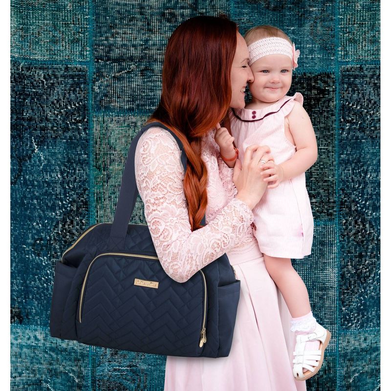 Fisher-Price Quilted Harper Frame Bag - Navy