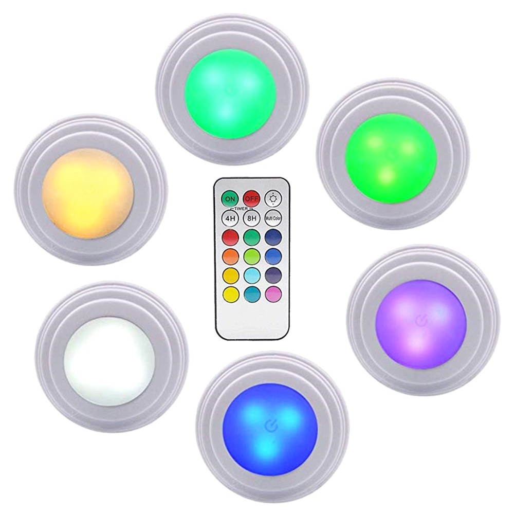 LED Touch Sensor Lights Set Wireless Bedside Night Lamp Closet Light for Cloakroom Bedroom Kitchen (1 with 6 Lights)