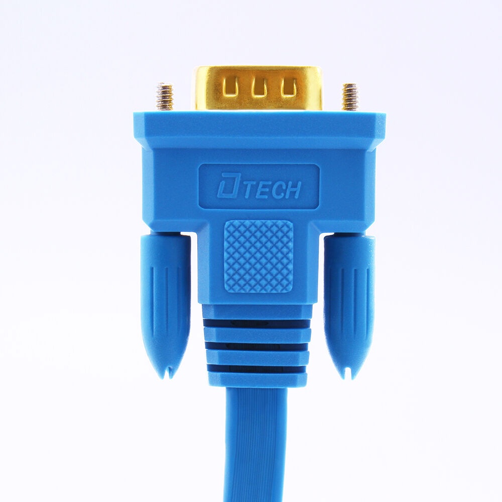 VGA Cable 25ft Male to Male 15 Pin SVGA Computer Monitor Cord Flat Slim