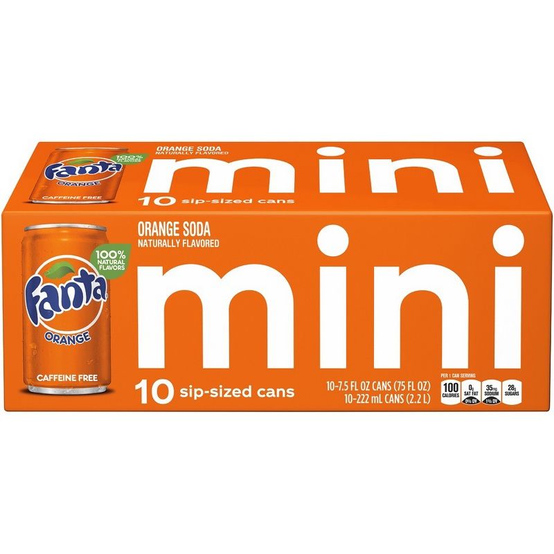 Fanta Orange Soda - 10pk/7.5 fl oz Mini-Cans