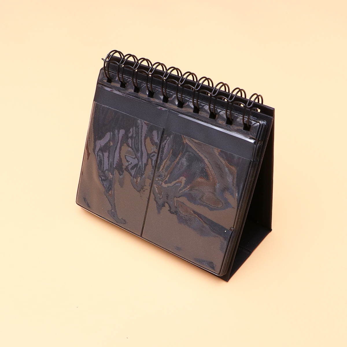 Desk Calendar Style Photo Album Stylish Photo Album Collection Memory Album for Wedding Travel Gifts (Black)