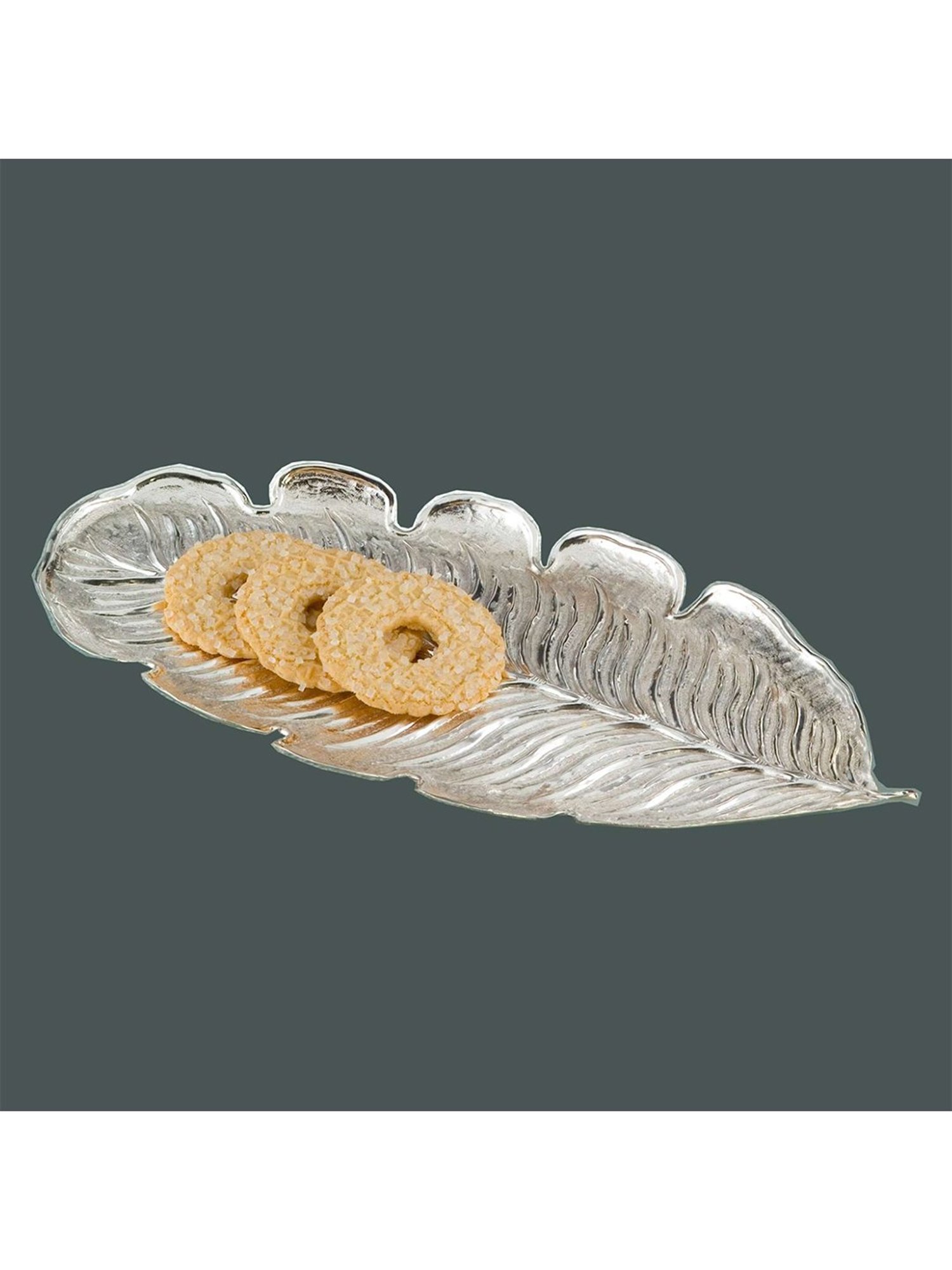 Episode Silver Plated Leaf Dish Tray - Large