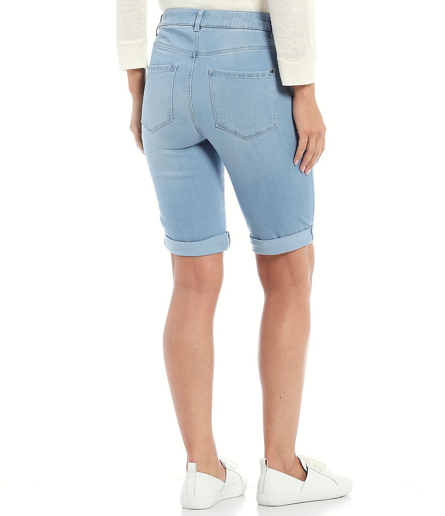 Intro REPREVE&reg; Recycled Materials Cuffed Mid Rise Bermuda Shorts