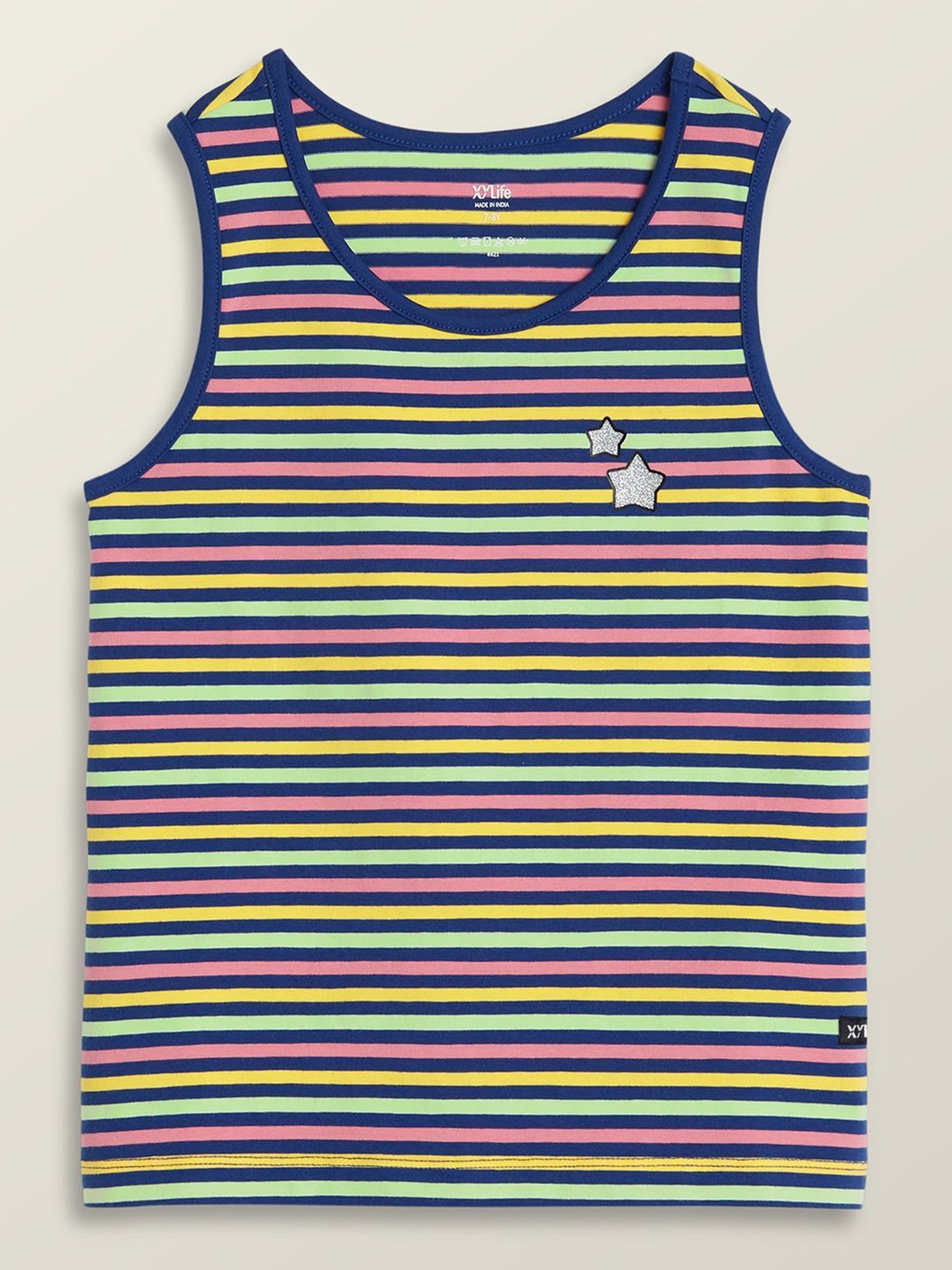 XY Life Kids Multicolor Striped Tank Top (Pack of 3)