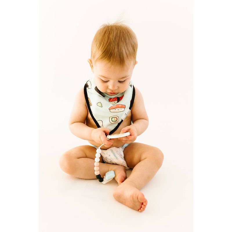 Loulou Lollipop Muslin Bandana Bib Set - Sushi/Taco