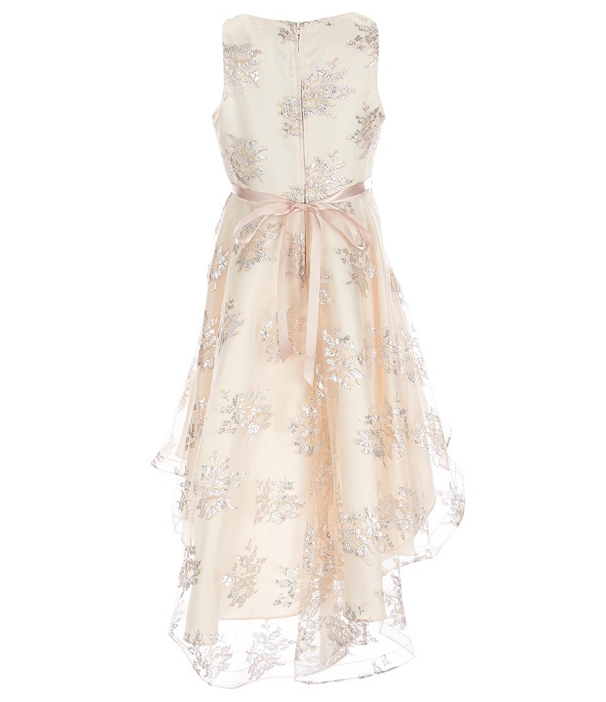 Bonnie Jean Big Girls 7-16 Sequin/Ombre Handkerchief-Hem Dress