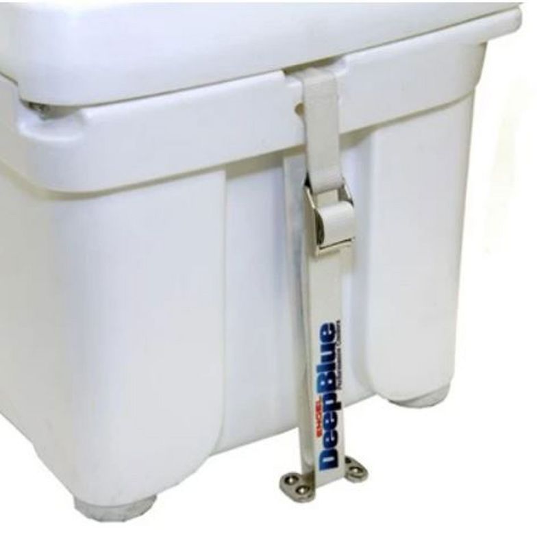 Engel Cooler and Freezer Tie Down Strap Kit for Securing to Boat Deck, Includes 2 Cam Buckle Straps & Stainless Steel Hardware (Cooler Not Included)