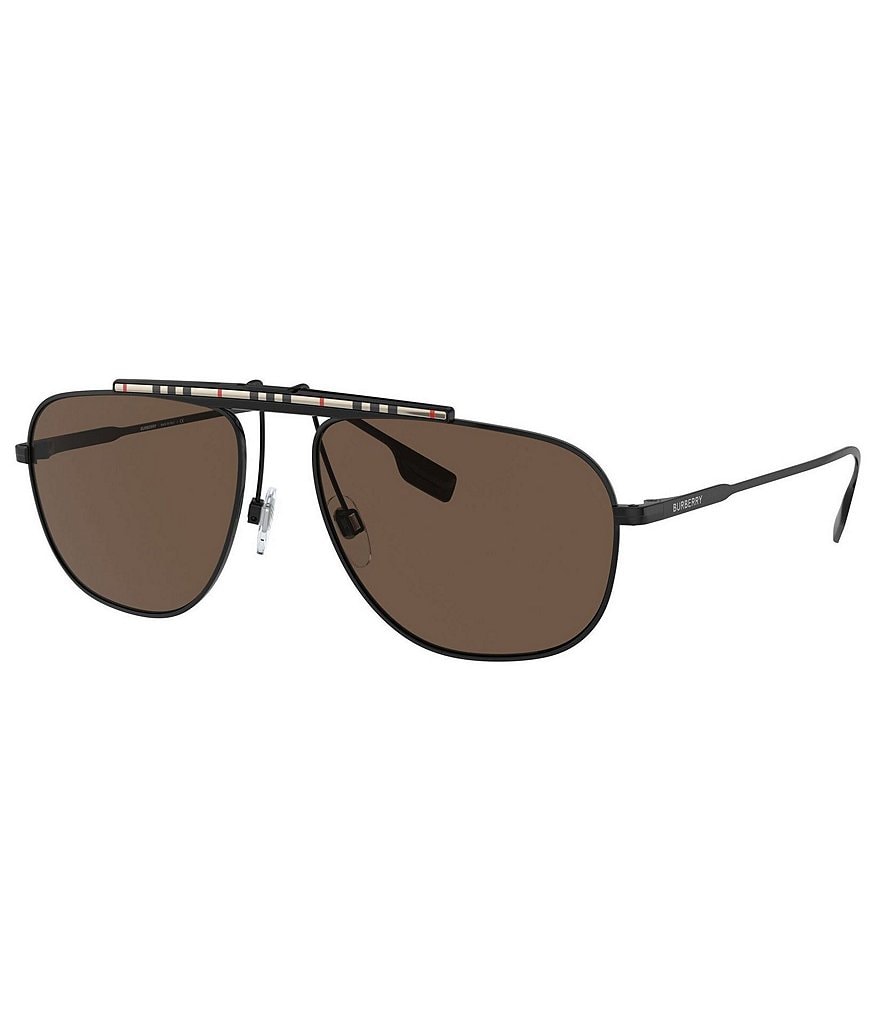 Burberry Men's Be3121 Pilot 59mm Sunglasses