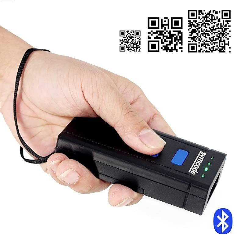 Bluetooth QR Barcode Scanner 1D 2D Mini Wireless Handheld CMOS Barcode Scanner Reader for POSAndroidiOSiMacIpad