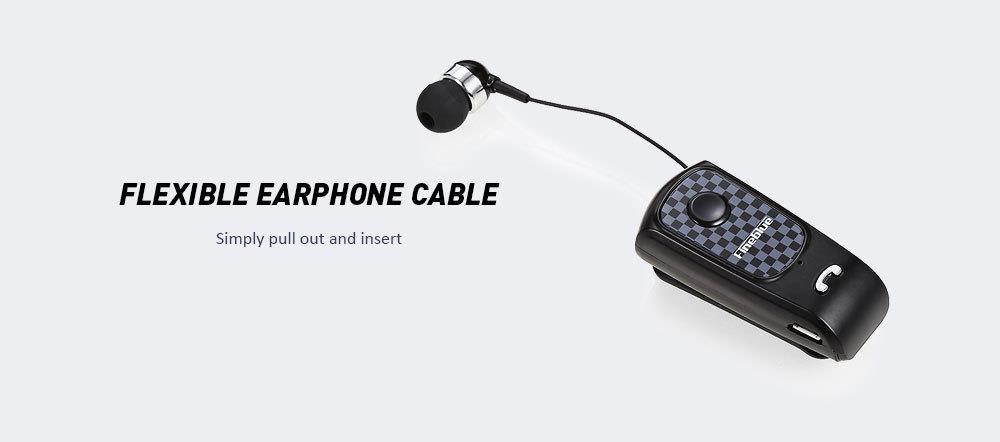 Fineblue F PLUS Wireless Clip-on Bluetooth V4.0 / V4.1 Headset Headphone Hands-free Supports for IOS and Android System - White