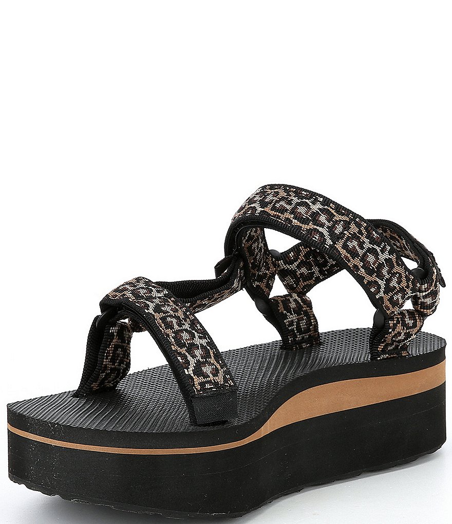 Aetrex Jillian Sport Leopard Print EVA Water Friendly Wedge Sandals