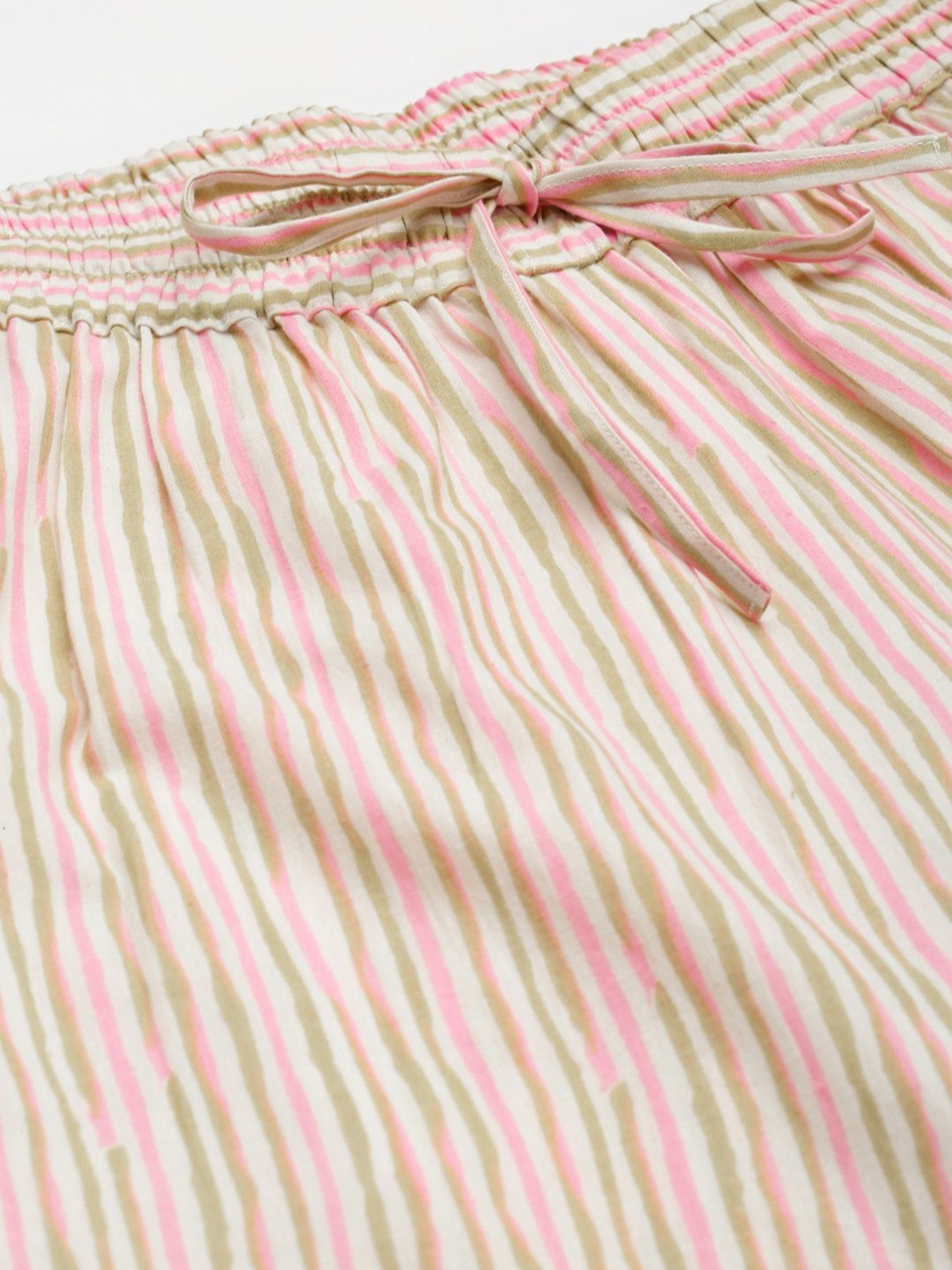 Prakrti Green Cotton Printed Kaftan Pant Set