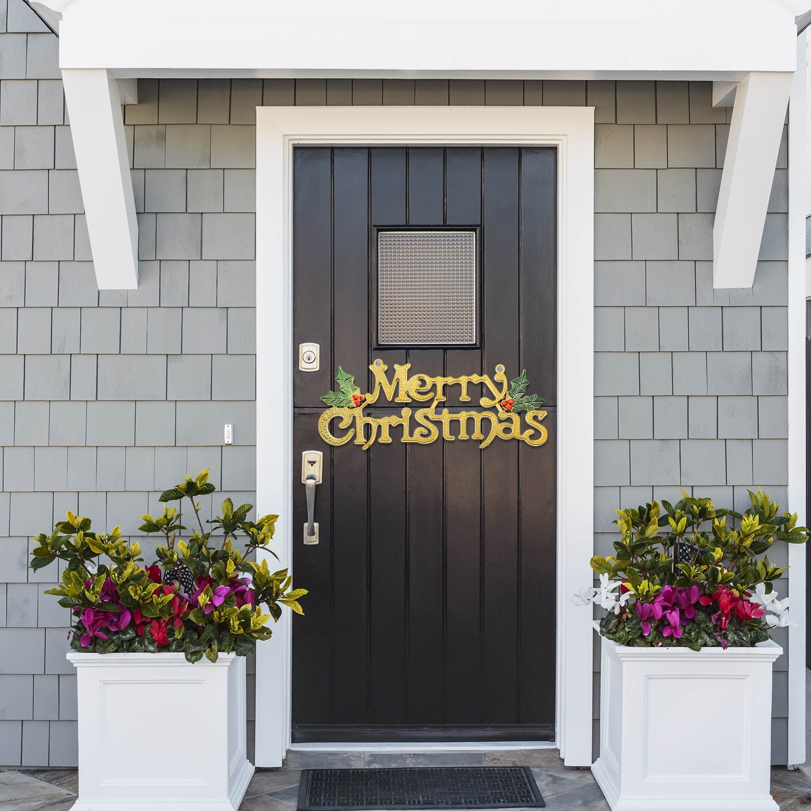 2Pcs Merry Christmas Letters Pendant Hanging Ornament Door Hanging Decoration