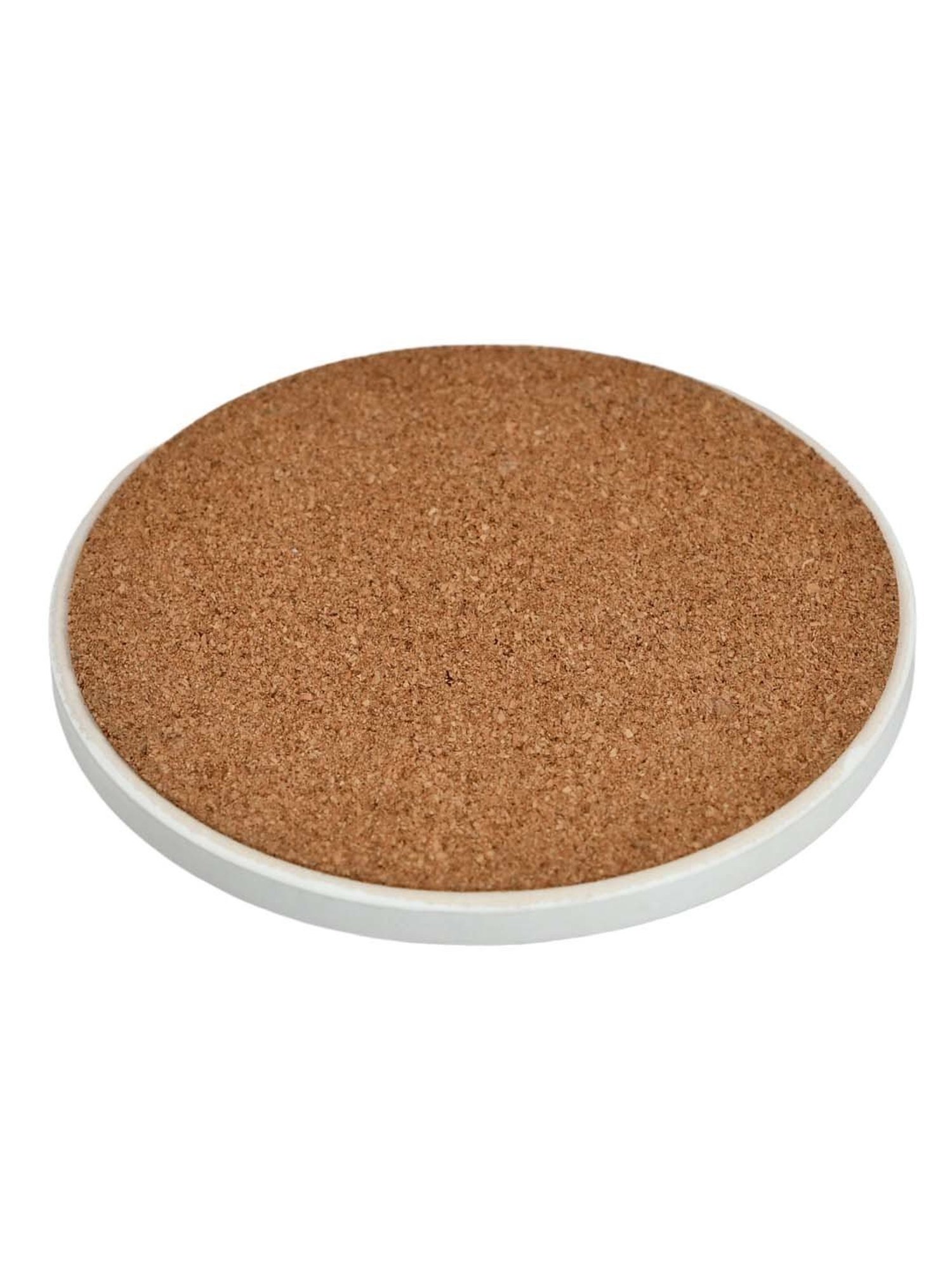 TAYHAA Multicolor Ceramic Stylish Round Coasters - Set of 4