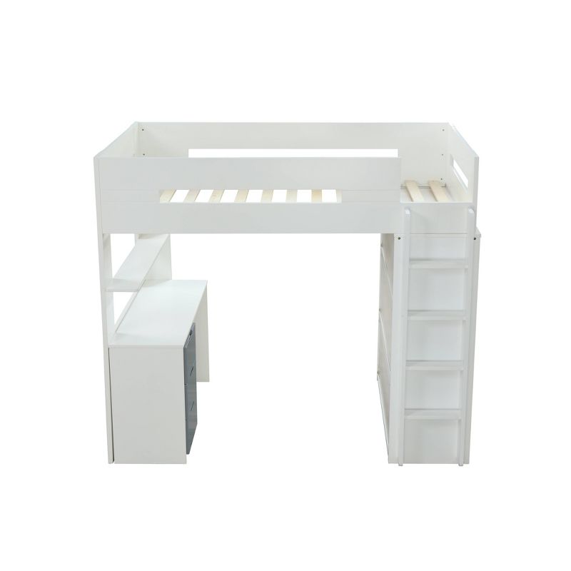 Nerice Loft Bed White/Gray - Acme Furniture
