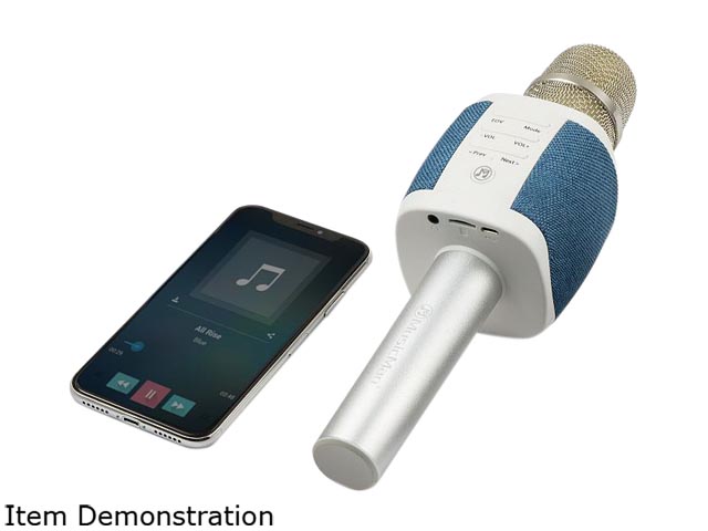 Technaxx 4811 Karaoke MIC Fabric Blue 2-IN-1 W/ 2X 5W Speaker System