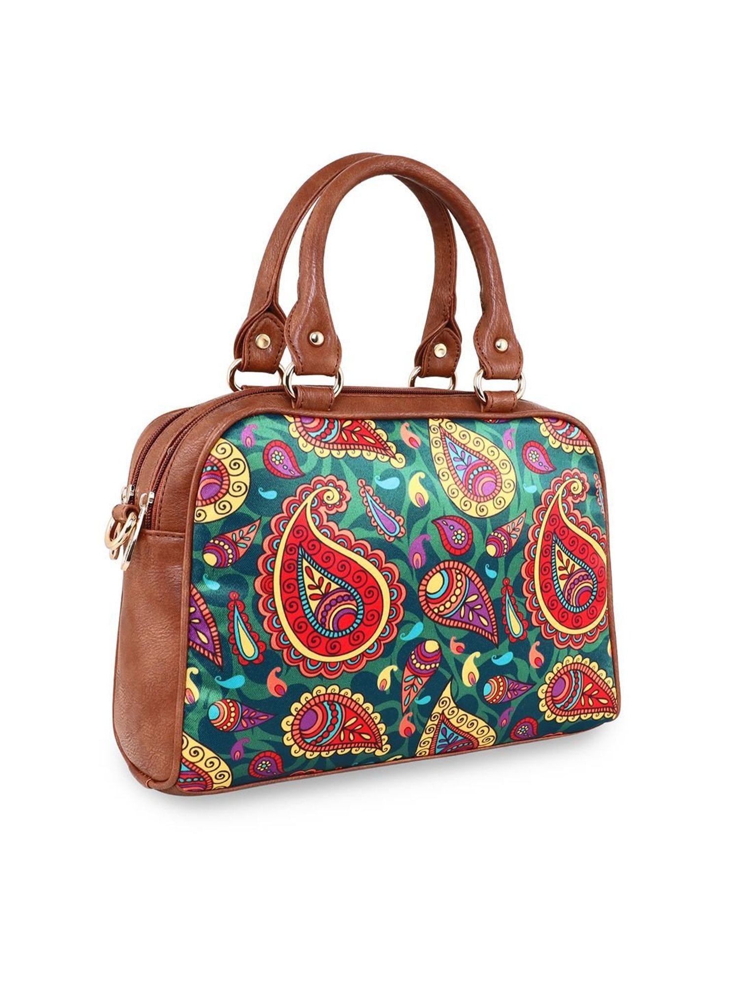 Sabhyata Multicolor Printed Medium Satchel Handbag