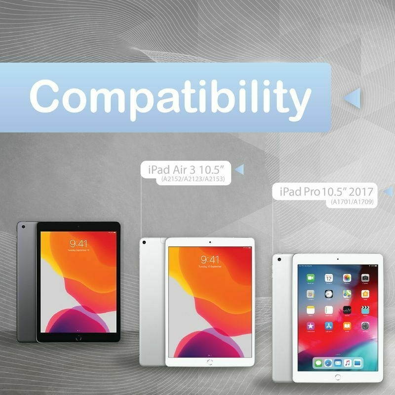 Tablet Case for iPad Air 3, Pro 10.5", Multifold, Magnetic Cover, Sky Blue