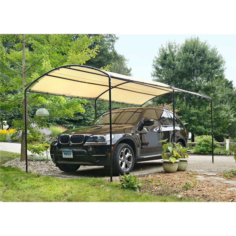 Caravan Canopy Domain 10 x 20 Foot Straight Leg Instant Canopy Tent Set, Black
