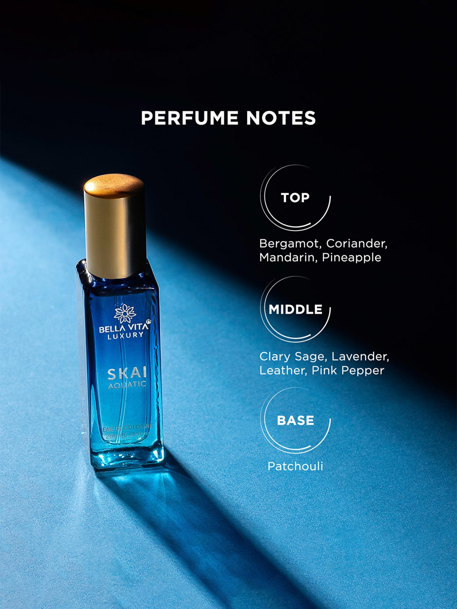 Bella Vita Luxury Skai Aquatic Eau De Cologne - 20 ml