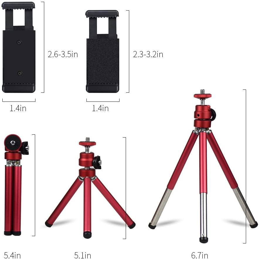 High Performance Webcam Tripod, Lightweight Mini Webcam Tripod for Logitech Webcam C920 C920S C922 C270 C615 Small Camera Tripod Mount Cell Phone Holder Stand