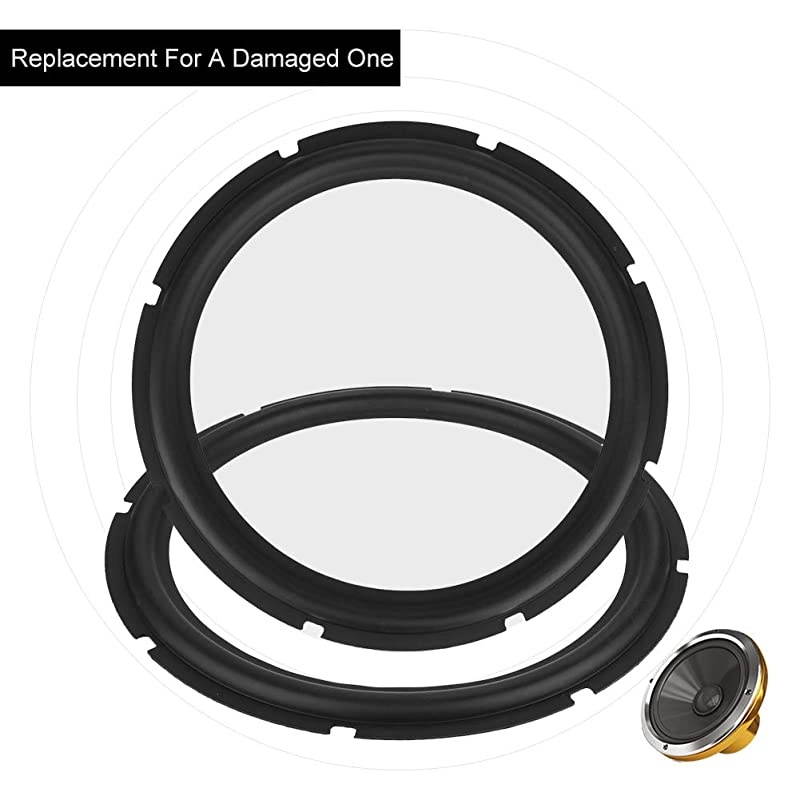 Perforated Rubber Speaker Foam Edge Subwoofer Surround Foam Replacement Parts for Speaker Repair or DIY Black