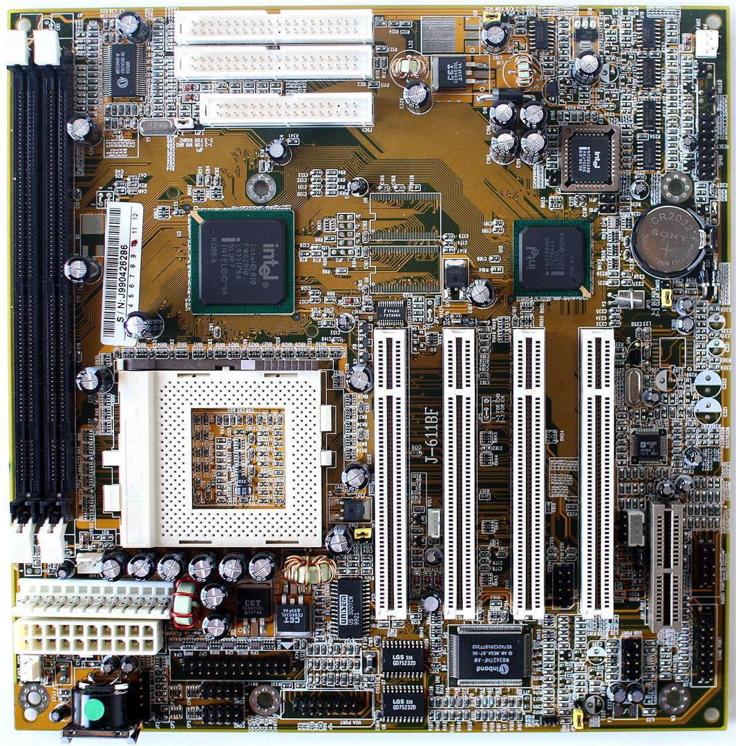 J-611BF MOTHERBOARD PGA370, 4X PCI, PGA370, MANUAL, CD