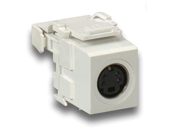 Leviton 40734-SVI Quickport S-Video Module, Ivory