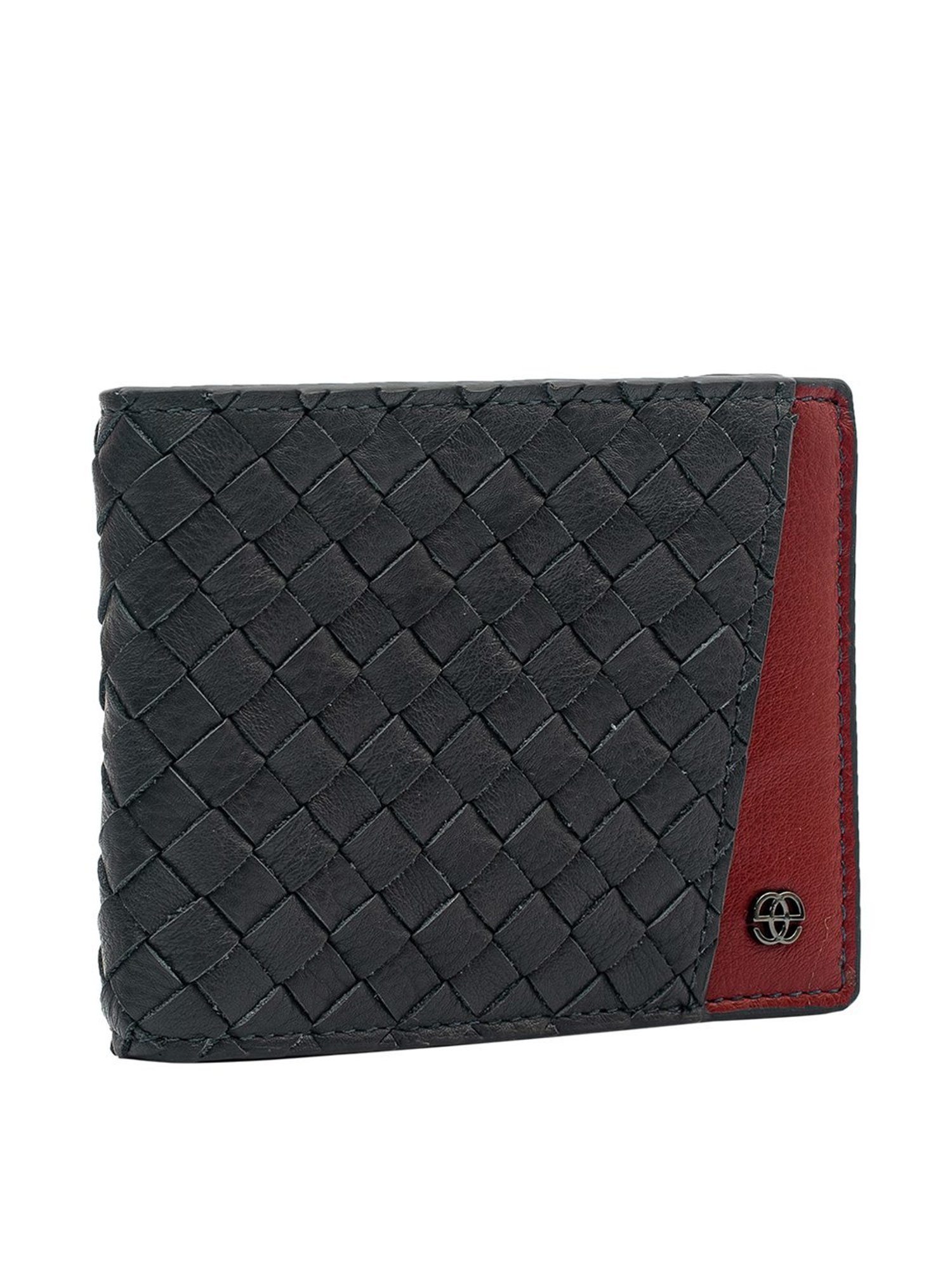 Eske Navy Textured Bi-Fold Wallet for Men