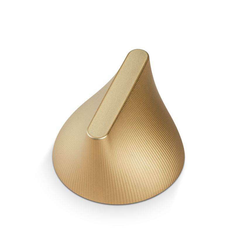 FRIDAY HOME Smart Lock - Brass Finish. World's smallest smart lock: diameter 2 3/4". IOS and Android compatible. Built in WiFi on Demand. Rechargeable battery and charger included.