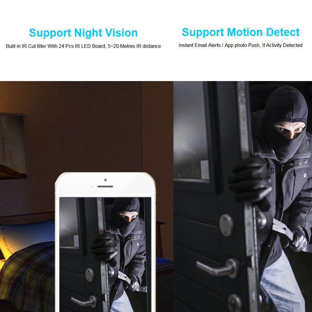 HD1080P Security Home Wireless WIFI IP  Outdoor IR Night Vision Motion Camera US