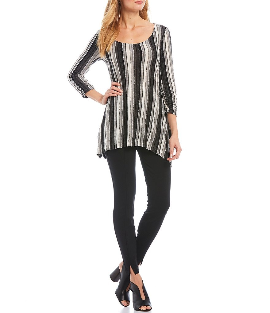 NYDJ Polished Ponte Knit Basic Front Slit Hem Detail Leggings