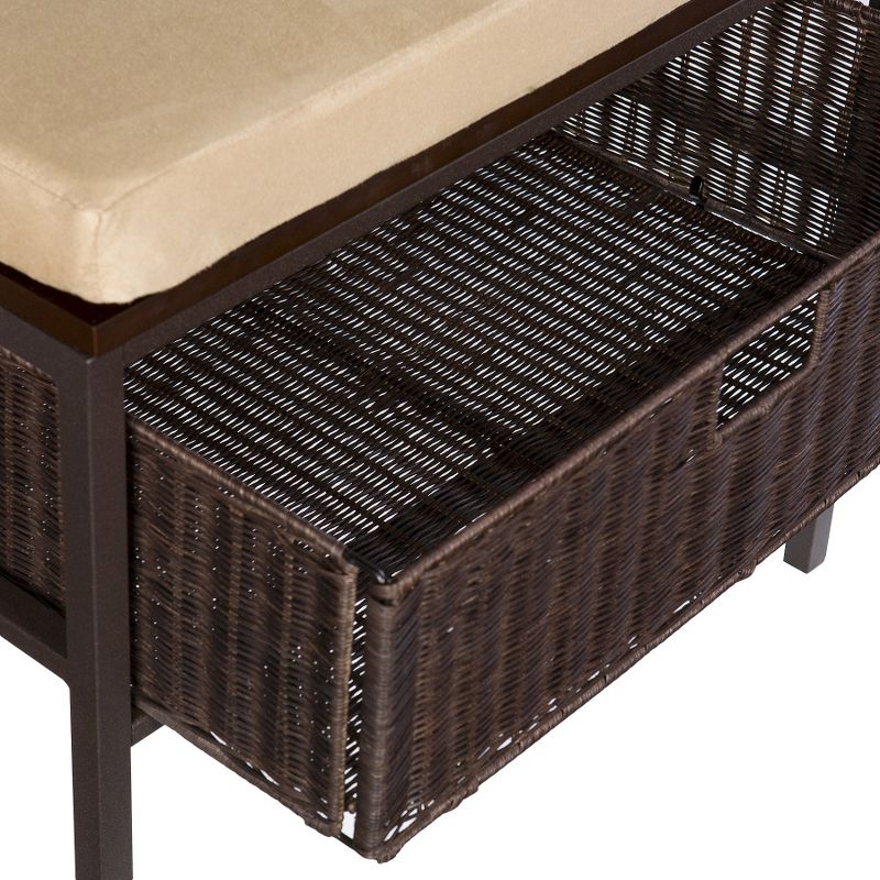 Brooklyn Hall Tree Bench - Dark Brown - Aiden Lane