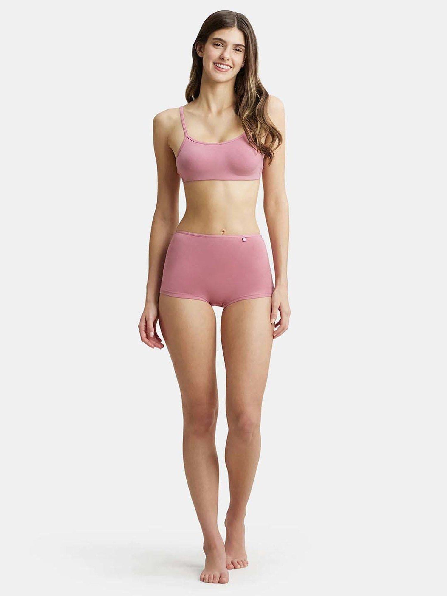 Jockey SS04 Women's High Coverage Super Combed Cotton Elastane Stretch Boy Leg