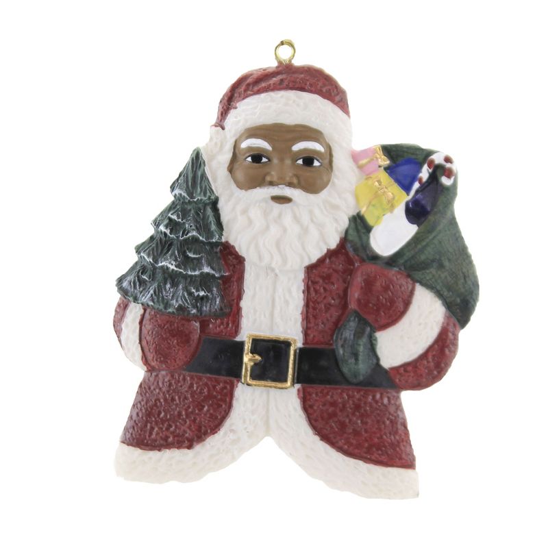 Holiday Ornament 3.25" Santa Claus Christmas Chimney List Tree  -  Ornament Sets