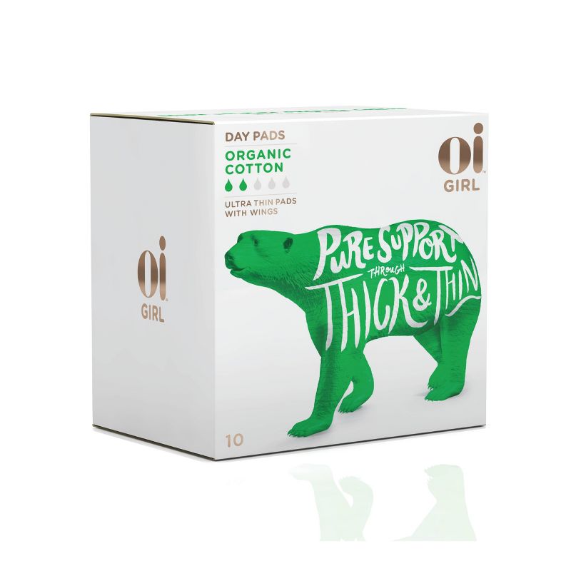 Oi Girl Organic Cotton Ultra Thin Pads with Wings (Day & Night) - 2pk