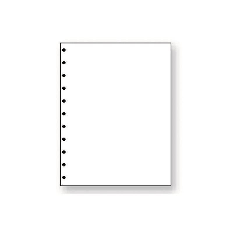 8-1/2'' x 11" Laser Cut Sheet, 20# White Stock, 11 Hole Velobind Punch (Carton of 2500)