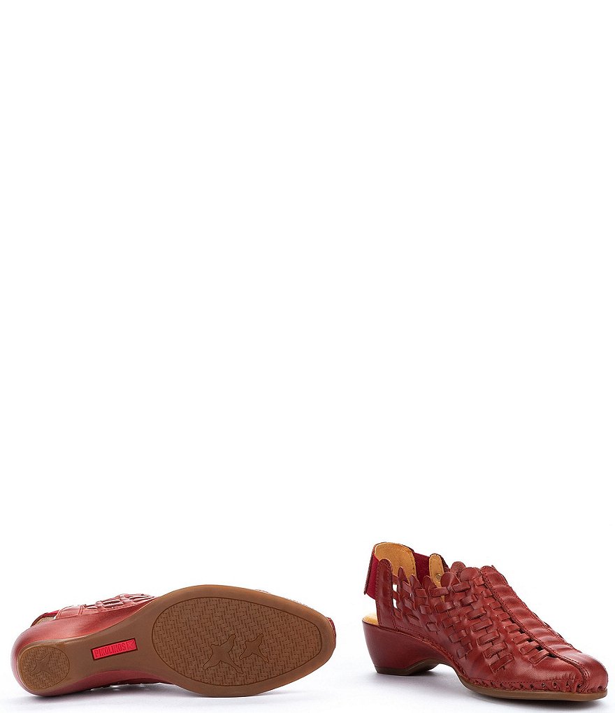 Pikolinos Romana W96 Leather Sling-Back Fisherman Wedges