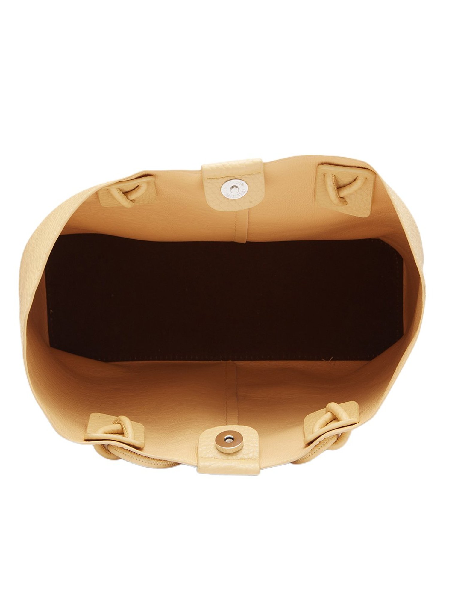 Globus Women Mustard Textured Vegan Leather Tote Bag